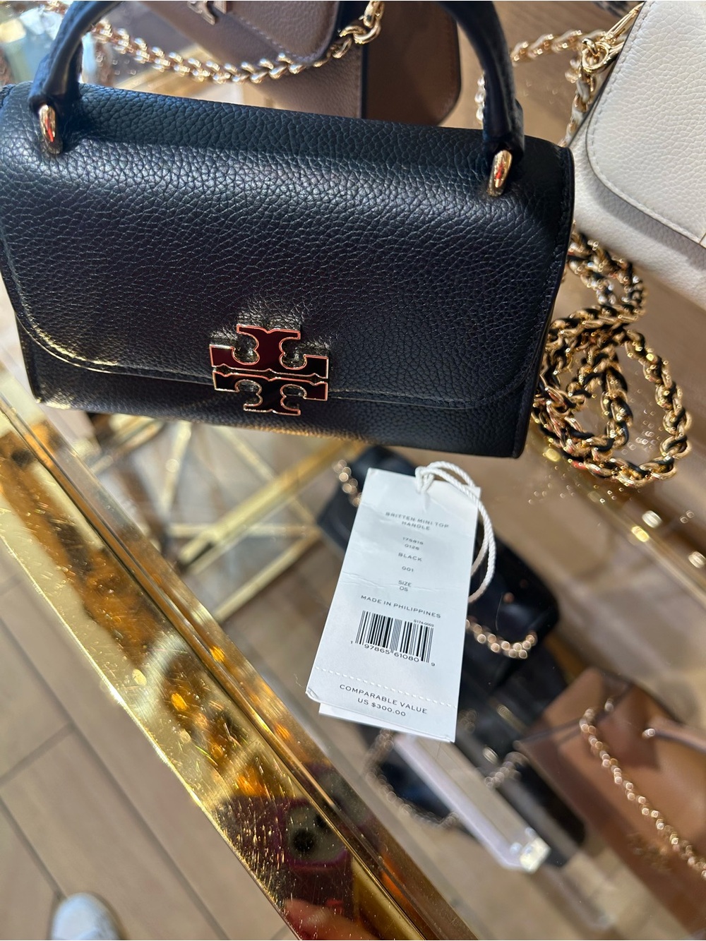 Tory Burch Britten mini Top-Handle Crossbody with Gold Logo pick own color new - Picture 12 of 16